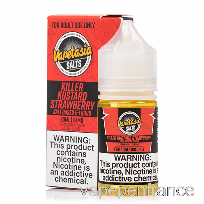 Fraise Kustard Tueuse - Sels De Vapetasia - Stylo Vape 30 Ml 24 Mg